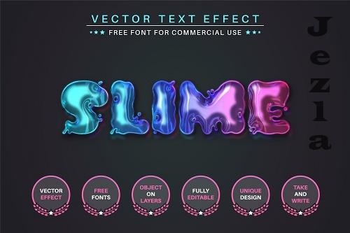 Rainbow Slime - Editable Text - 6453179