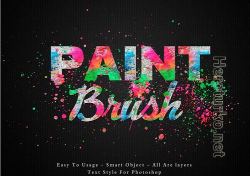 Paint brush colors text style effect Premium Psd Paint brush colors text style effect Premium Psd