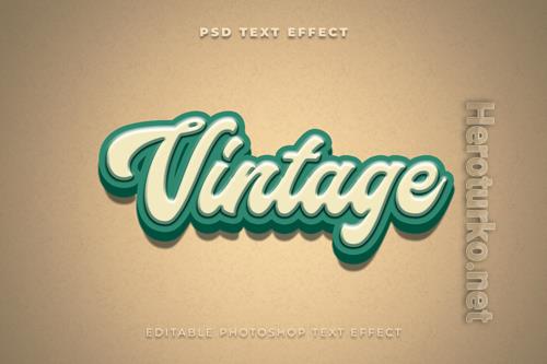 Vintage text effect template Premium Psd Vintage text effect template Premium Psd