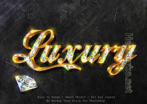 3d luxury text style Premium Psd