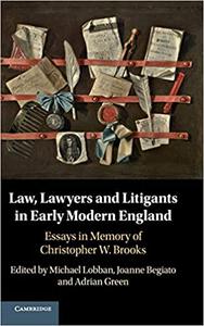 Law, Lawyers and Litigants in Early Modern England Essays in Memory of Christopher W. Brooks