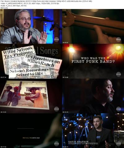 Musics Greatest Mysteries S01E12 Willie Punk and Killer Karaoke 1080p HEVC x265 