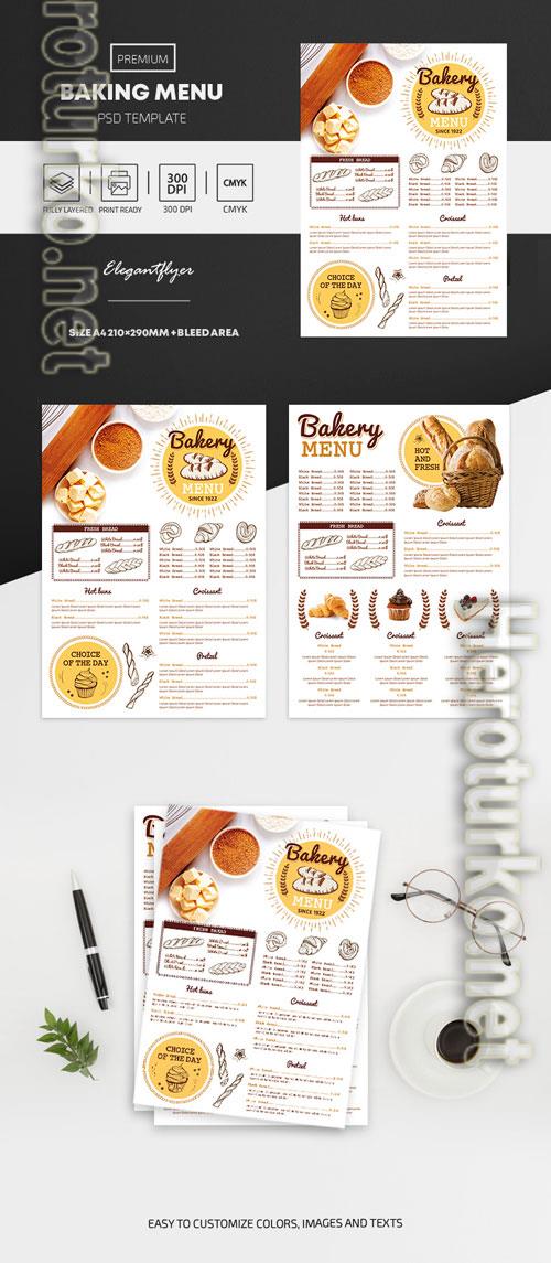 Baking Menu PSD Template