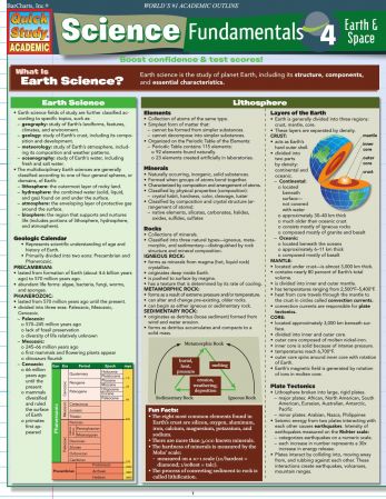 Science Fundamentals 4: Earth & Space (Quick Study Academic)