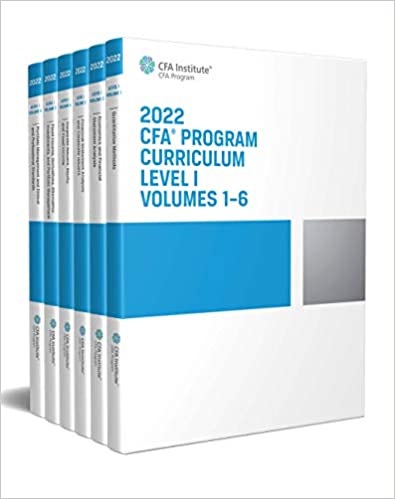 2022 CFA Program Curriculum Level I Box Set (Volumes 1 6)