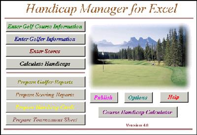 Handicap Manager 7.0.3.0 for Excel