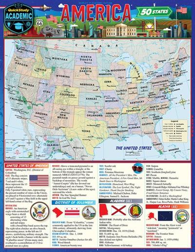America: The 50 States, 2nd Edition (QuickStudy Academic)