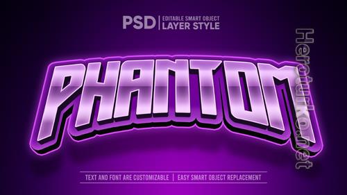 Esport purple phantom text effect