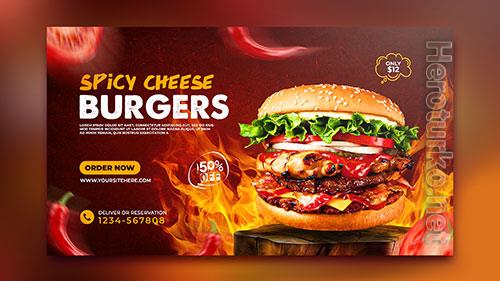 Delicious burger and food menu psd post template Delicious burger and food menu psd post template
