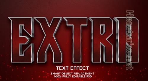 Extra text effect template Premium Psd