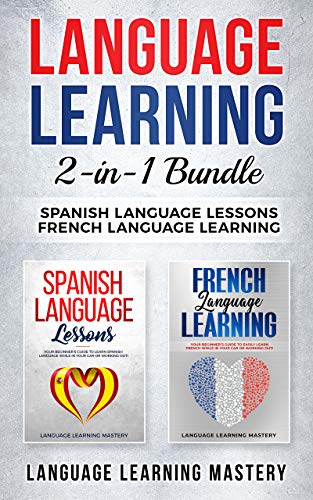 Language Learning 2 in 1 bundle Spanish Language Lessons, French Language Learning