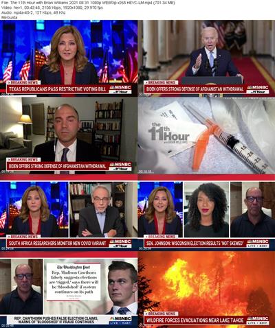 The 11th Hour with Brian Williams 2021 08 31 1080p WEBRip x265 HEVC LM