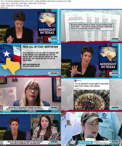 The Rachel Maddow Show 2021 09 01 1080p WEBRip x265 HEVC LM