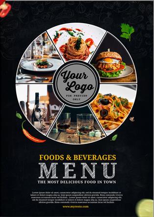 Food vintage menu for restaurant promotion premium psd template Food vintage menu for restaurant promotion premium psd template
