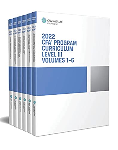 2022 CFA Program Curriculum Level III Box Set (Volumes 1 6)