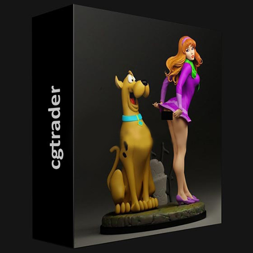 CGTRADER – DAPHNE AND SCOOBY-DOO DIORAMA 3D PRINT MODEL