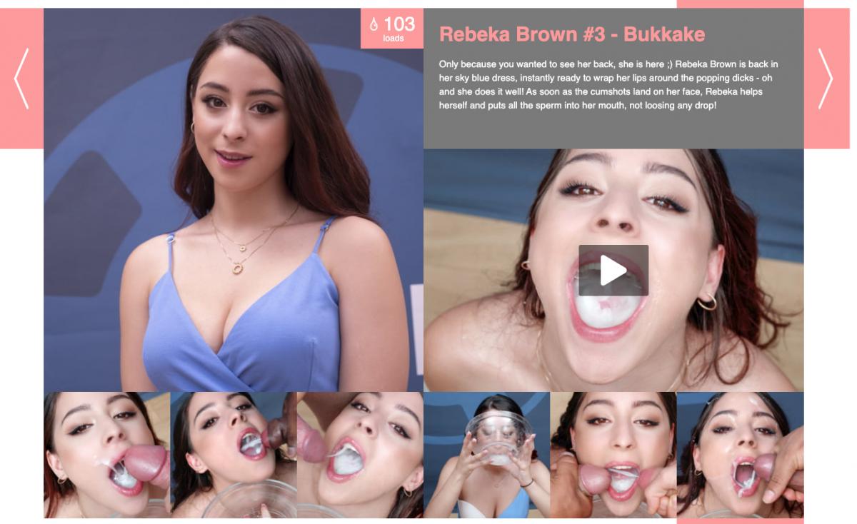[PremiumBukkake.com] Rebeka Brown #3 Bukkake + Bts + Interview + Cam1&2 [2021 г., Bukkake, Blowbang, Cumshots, Blowjobs, 1080p, HDRip]