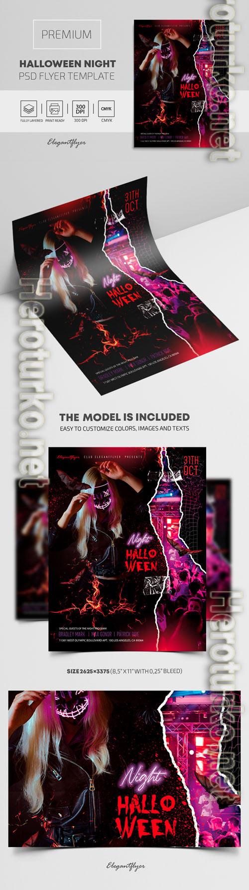 Halloween Night Premium PSD Flyer Template