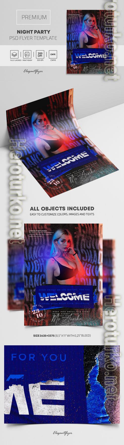 Night Party Premium PSD Flyer Template