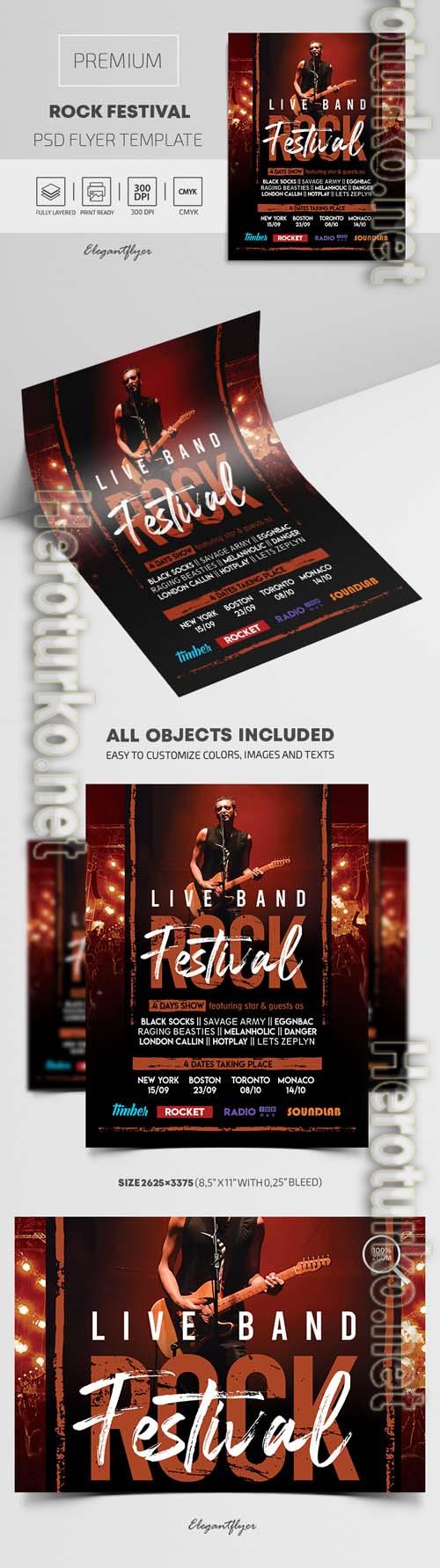 Rock Festival Premium PSD Flyer Template