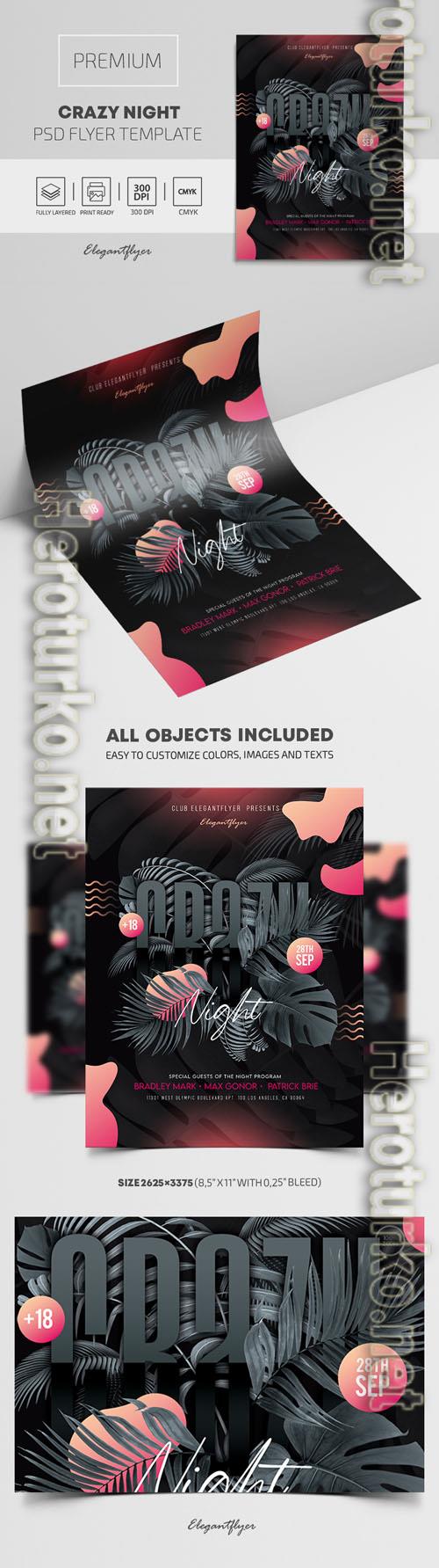 Crazy Night Premium PSD Flyer Template Crazy Night Premium PSD Flyer Template