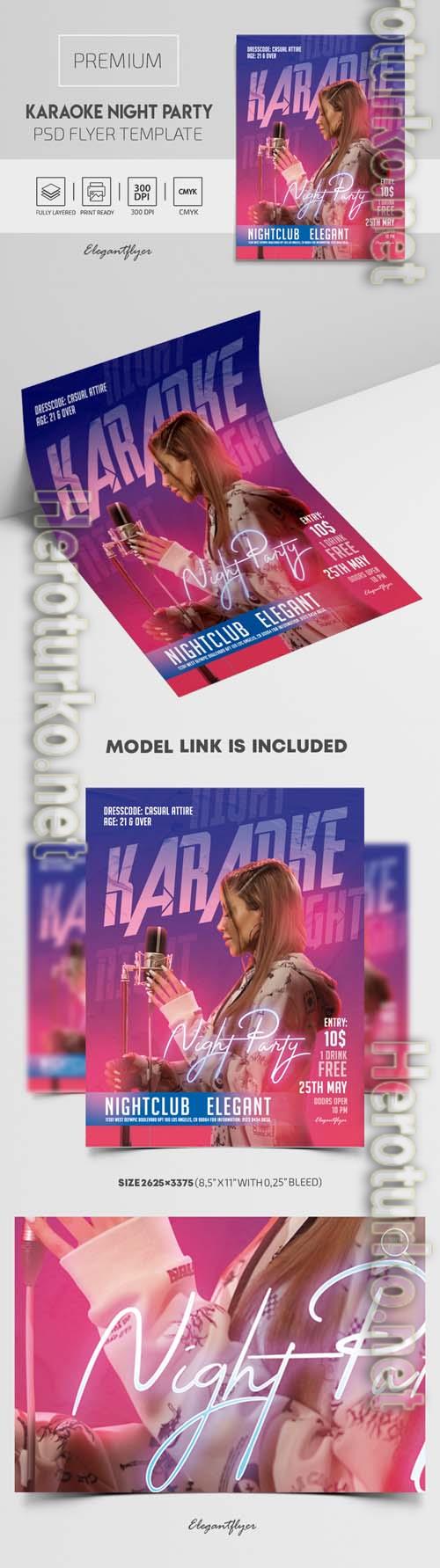 Karaoke Night Party Premium PSD Flyer Template