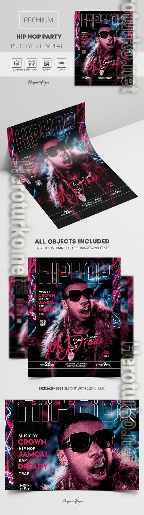 Hip Hop Party Premium PSD Flyer Template vol 2