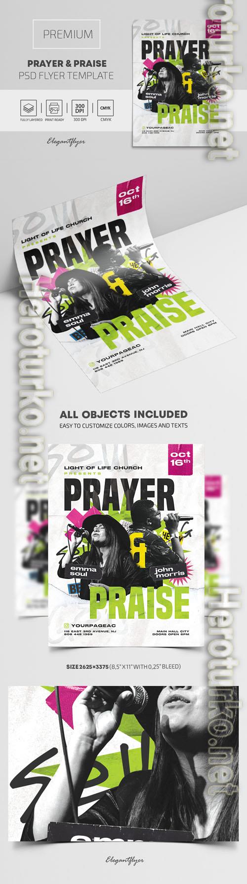 Prayer and Praise Premium PSD Flyer Template