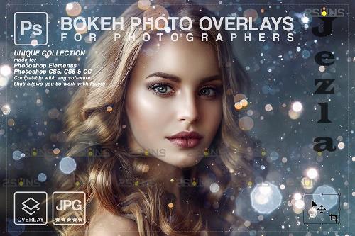 Glitter overlay, Lens flare overlay, Gold Bokeh light V7- 1447913