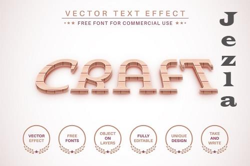 Wood Craft - Editable Text Effect - 6489756