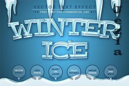 Winter Ice - Editable Text Effect - 6486273