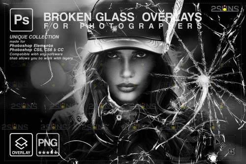 Broken Glass Photoshop Overlay & Halloween Photoshop overlay V6 - 1447866