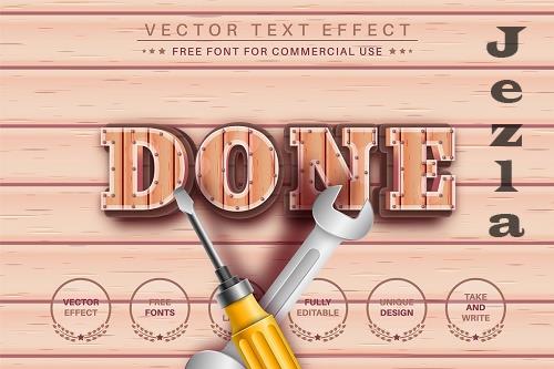 Done Wood - Editable Text Effect - 6492438