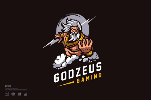 Zeus Logo Esport design template