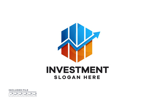 Business Investment Gradient Logo Design