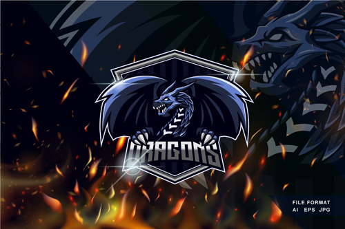Dragon E-sport Logo Template