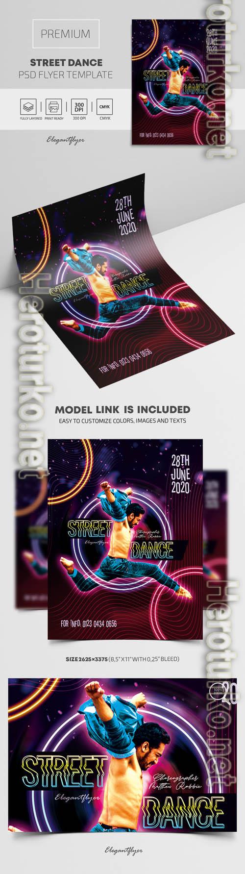 Street Dance Premium PSD Flyer Template Street Dance Premium PSD Flyer Template