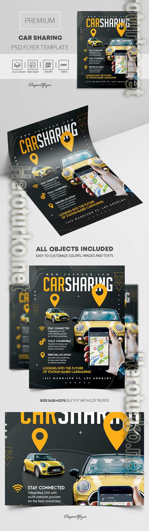 Car Sharing Premium PSD Flyer Template