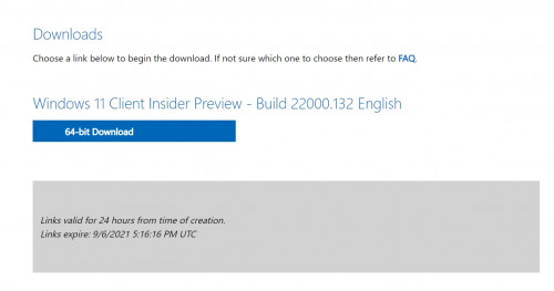 Windows 11 Client Insider Preview - Build 22000 132 English