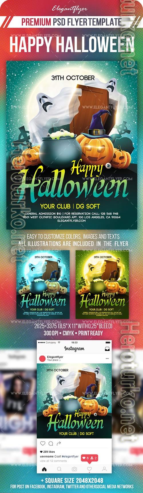 Happy Halloween Flyer PSD Template vol 5