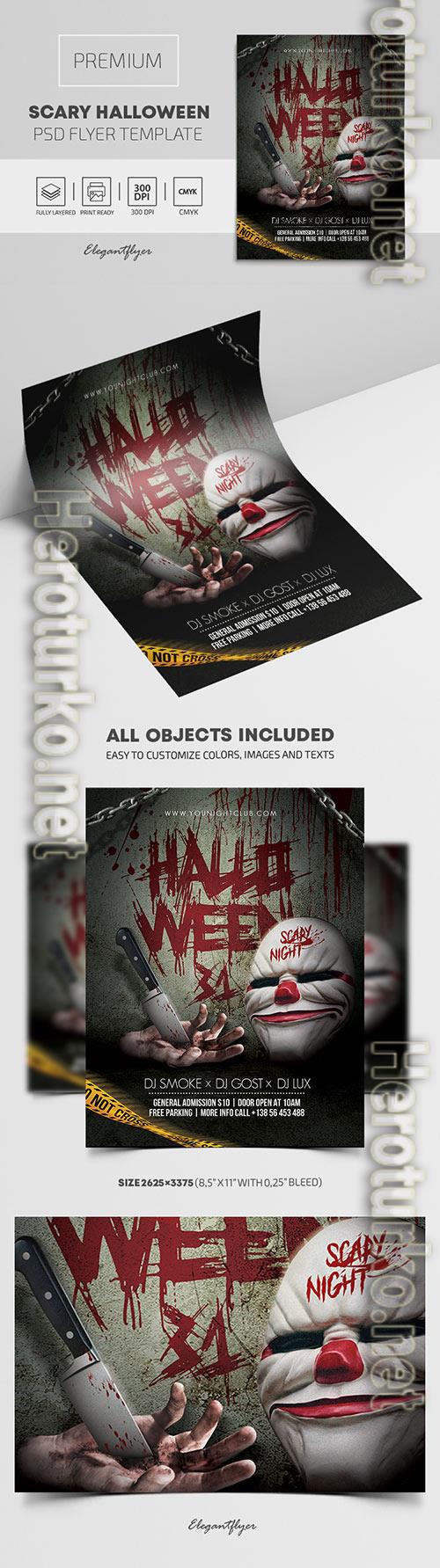 Scary Halloween Premium PSD Flyer Template