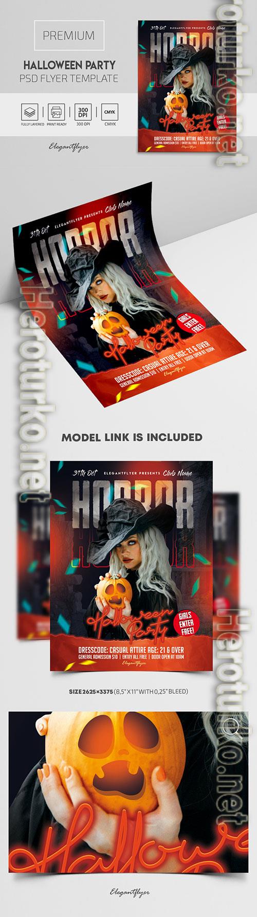 Halloween Horror Party Premium PSD Flyer Template Halloween Horror Party Premium PSD Flyer Template