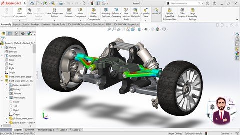 Udemy - Solidworks Simulation (Static & Flow )& Motion Analysis 2021