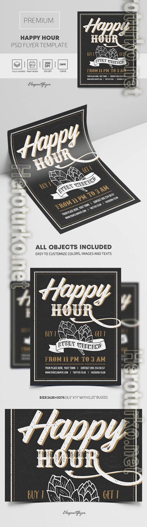 Happy Hour Premium PSD Flyer Template