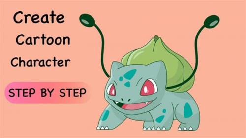 Skillshare - How To Draw Bulbasaur Cartoon Character In Adobe Illustrator