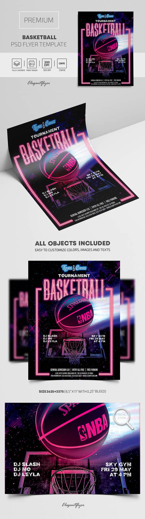 Basketball Premium PSD Flyer Template