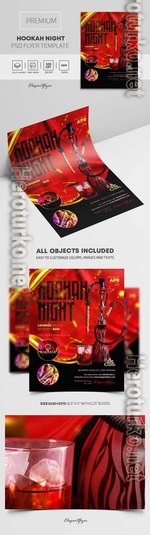 Hookah Night Premium PSD Flyer Template Hookah Night Premium PSD Flyer Template