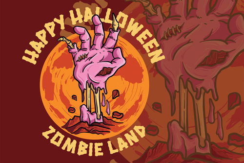 Zombie Land - Handdrawn Logo Illustration