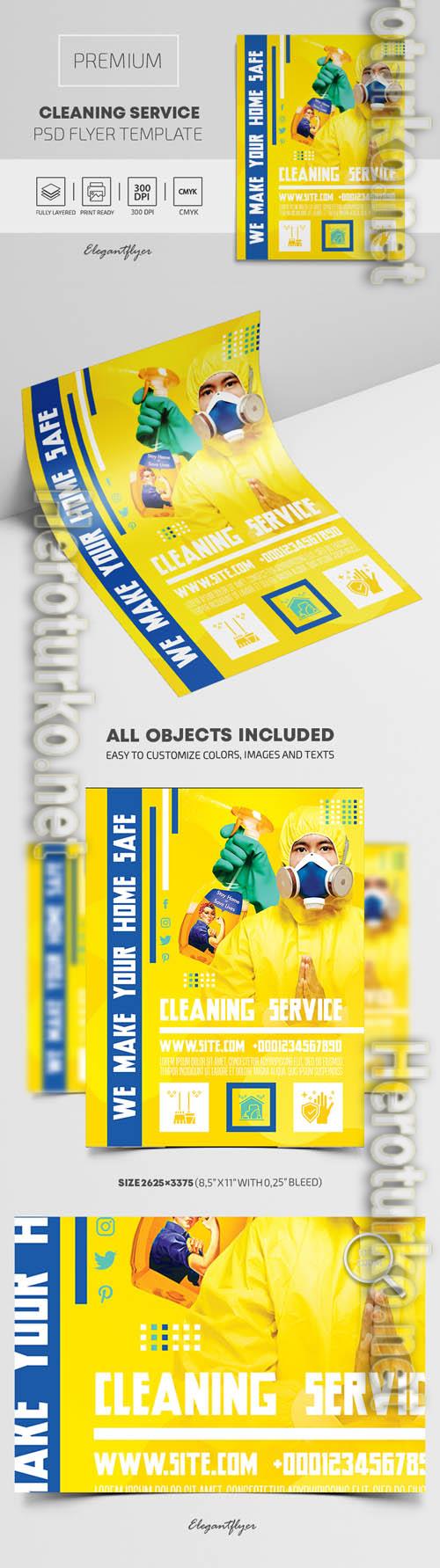 Cleaning Service Flyer PSD Template