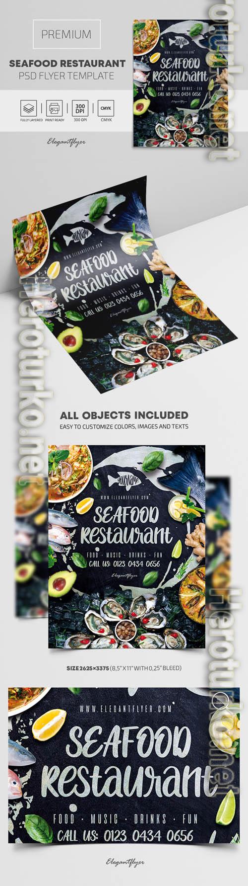 Seafood Restaurant Premium PSD Flyer Template